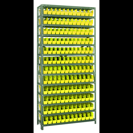 QUANTUM STORAGE SYSTEMS Steel Shelving with plastic bins 1275-100YL